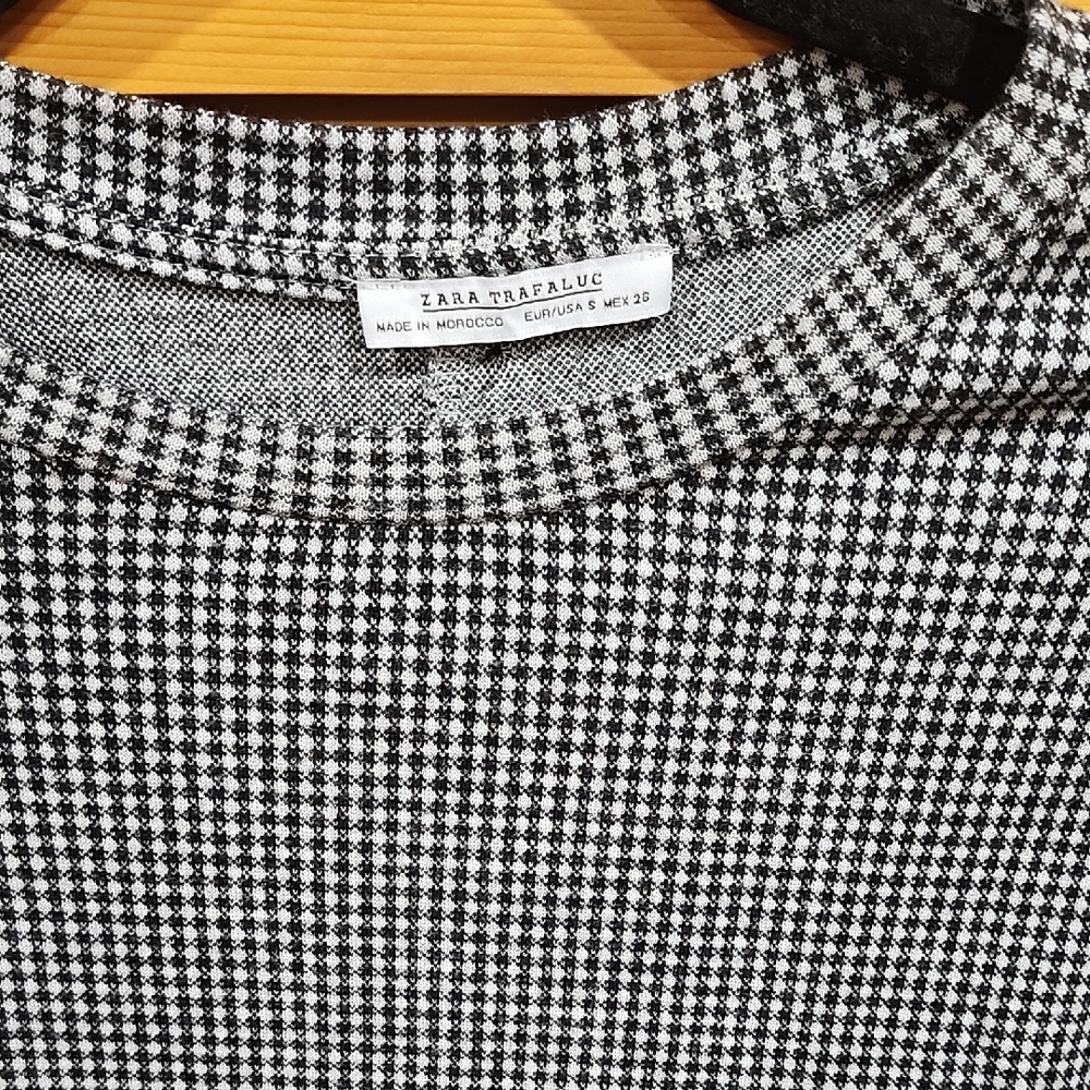 Zara TRAFALUC Checkered Womens Sweater